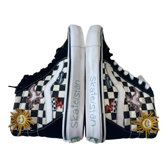Vans SK8 Hi Skateistan Checkerboard Men's Classic Skate Shoes Size 7 - Picture 6 of 14